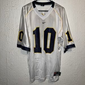 University Michigan Wolverines #10 NCAA Football Y2K Nike Center Swoosh Jersey M
